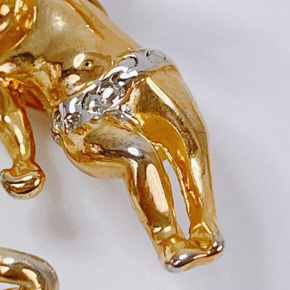 VTG Two-Tone Cherub Angel Clip On Earrings Baroque Revival Figural Romantic - Picture 11 of 11